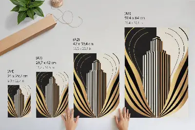 Plakat arhitekturne linije, ki združujejo eleganco in modernost