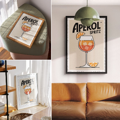 Plakat Aperol pijača oranžno ozadje