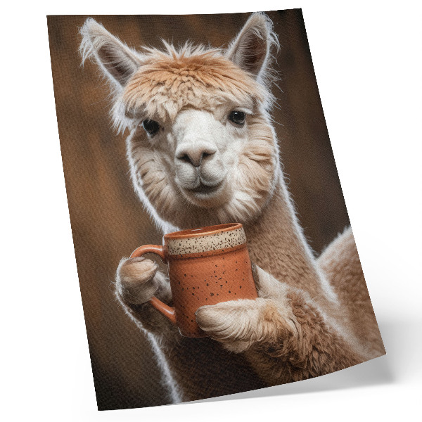 Premium stenski plakat Bližina živali, topli rjavi toni