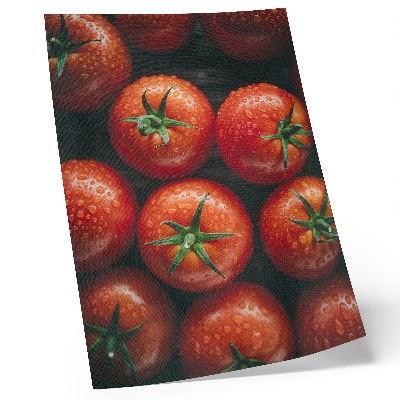 Plakat Sočni paradižniki s kapljicami vode
