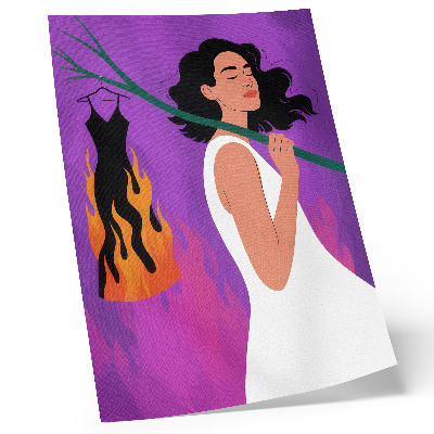 Eleganten plakat za dnevno sobo Harmonija barv, figura v gibanju, izjemna avra