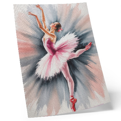 Premium stenski plakat Balerina v roza barvi z dinamičnim ozadjem