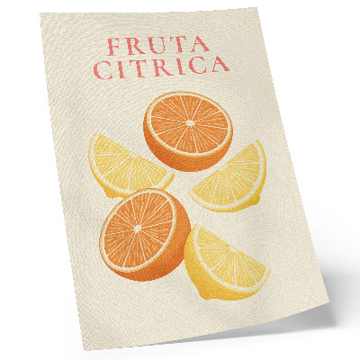 Premium stenski plakat Motiv citrusov v toplih odtenkih