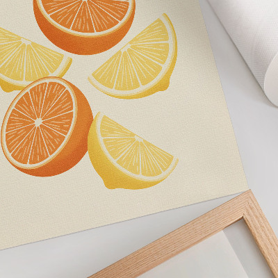 Premium stenski plakat Motiv citrusov v toplih odtenkih