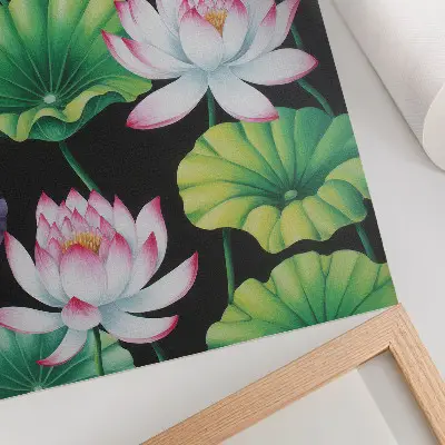 Eleganten plakat za dnevno sobo z motivom lepote narave, cvetja in zelenih listov