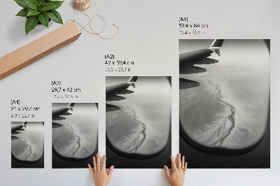 Eleganten plakat za dnevno sobo Letna perspektiva minimalistično razpoloženje narava