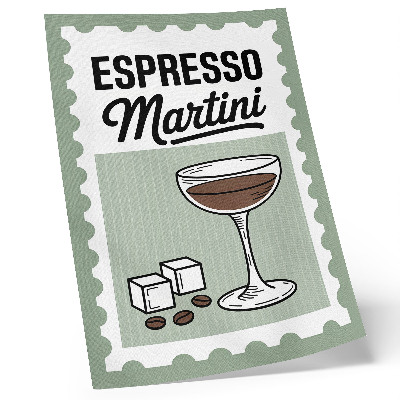 Premium stenski plakat Grafike v vintage slogu za espresso martini