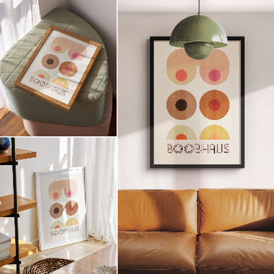 Eleganten plakat za dnevno sobo Grafike v slogu Bauhaus