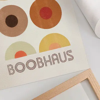 Grafika v slogu Bauhaus eleganten plakat za dnevno sobo