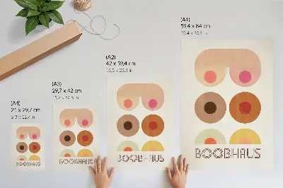 Grafika v slogu Bauhaus eleganten plakat za dnevno sobo