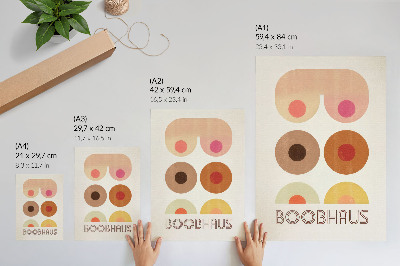 Eleganten plakat za dnevno sobo Grafike v slogu Bauhaus