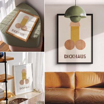 Plakat Grafike v slogu Bauhaus v slogu Dickhausa
