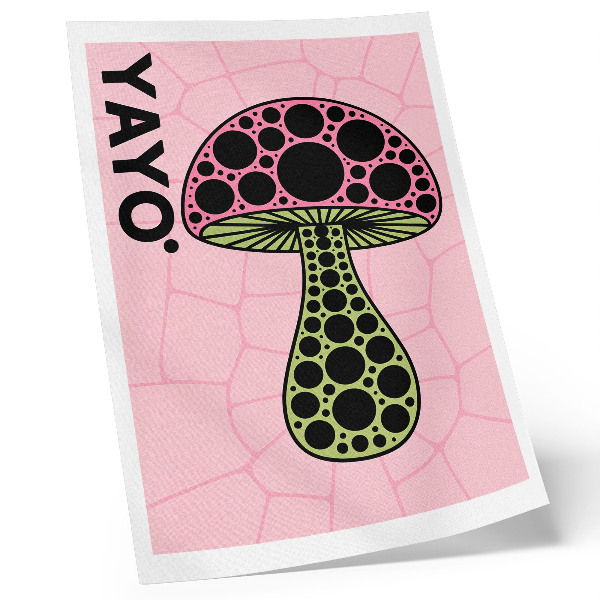 Eleganten plakat za dnevno sobo Besedilo o geometriji gob v moderni obliki