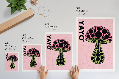 Eleganten plakat za dnevno sobo Besedilo o geometriji gob v moderni obliki