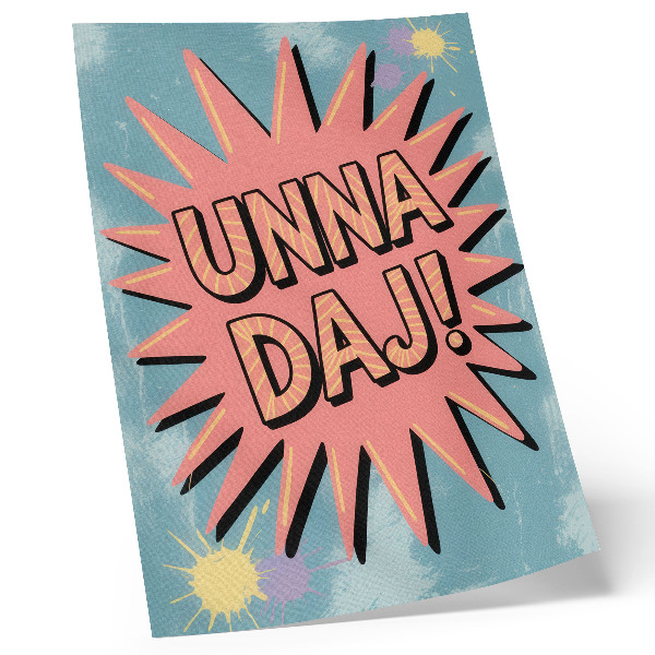 Premium stenski plakat Dinamične barve in kontrastne črke