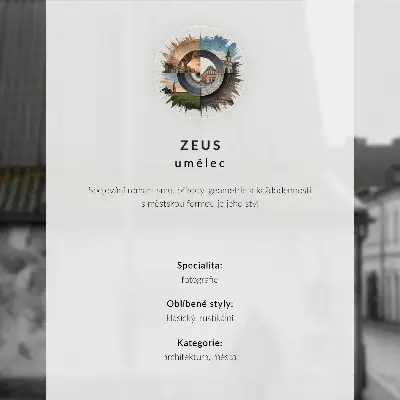 Plakat ozka ulica s kamnitimi stavbami v toplih odtenkih
