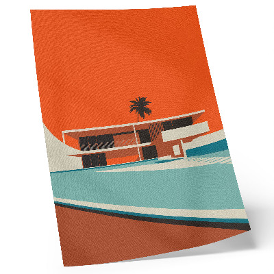 Plakat Minimalistična kompozicija Vile Orange Sky