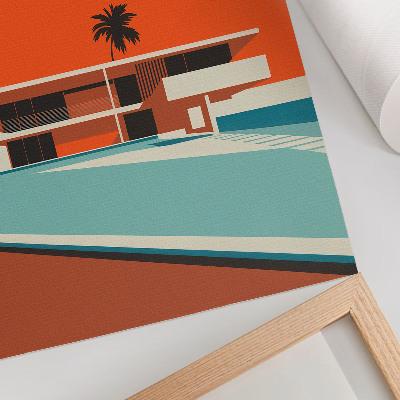 Plakat Minimalistična kompozicija Vile Orange Sky