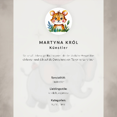 Umetniški tisk na platno Tiger v grafičnem slogu z intenzivnimi barvami