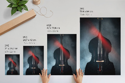 Premium stenski plakat Temno ozadje, rdeči poudarki, kontrast