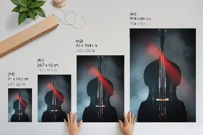 Premium stenski plakat temno ozadje z rdečimi poudarki in visokim kontrastom
