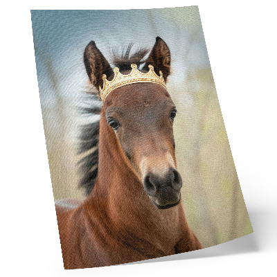 Plakat Konj s krono na nevtralnem ozadju