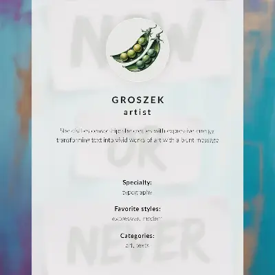 Stenski plakat z navdihujočim besedilom dinamične barve s sodobnim pridihom