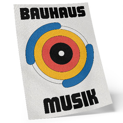 Plakat Bauhausov slog kroži močne barve modernosti