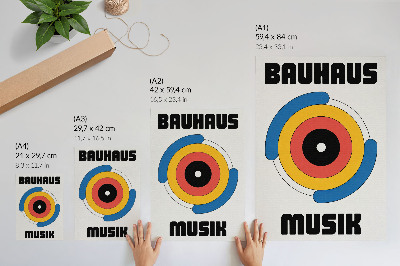 Plakat Bauhausov slog kroži močne barve modernosti