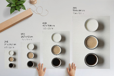 Plakat Minimalističen aranžma treh različnih pijač
