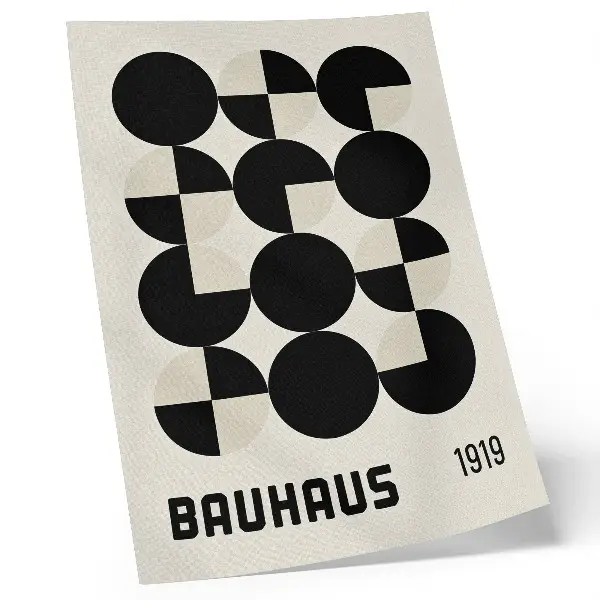 Premium stenski plakat z motivom harmonije geometrijskih oblik v minimalističnem modernem slogu