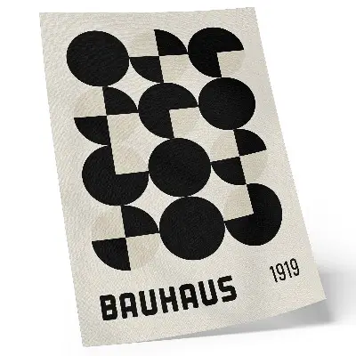 Premium stenski plakat z motivom harmonije geometrijskih oblik v minimalističnem modernem slogu