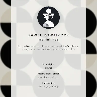 Premium stenski plakat z motivom harmonije geometrijskih oblik v minimalističnem modernem slogu