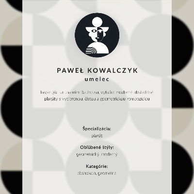 Premium stenski plakat Geometrijske oblike harmonija modernost minimalizem
