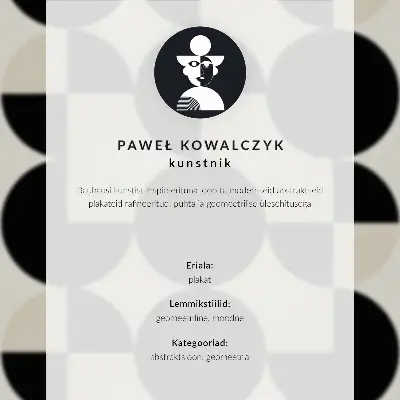 Premium stenski plakat z motivom harmonije geometrijskih oblik v minimalističnem modernem slogu