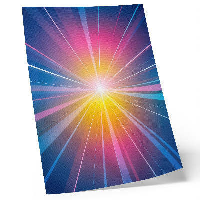 Eleganten plakat za dnevno sobo Energijske barve žarkov žarišča