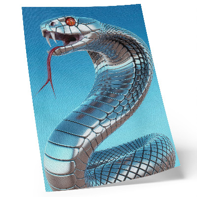 Plakat Kovinsko kačje modro ozadje rdeča intenzivnost