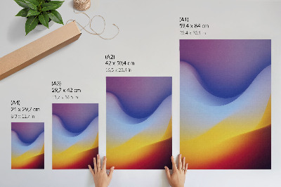 Premium stenski plakat Valovi barv, pomirjujoča modernost