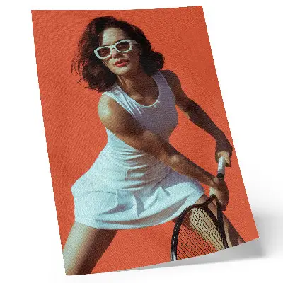 Stenski plakat Figura v gibanju na živem ozadju