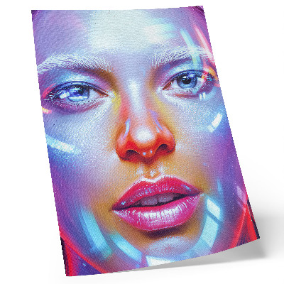 Plakat Futurističen portret, poln energičnih barv