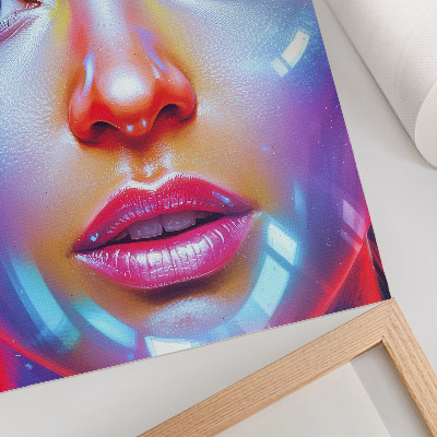 Plakat Futurističen portret, poln energičnih barv