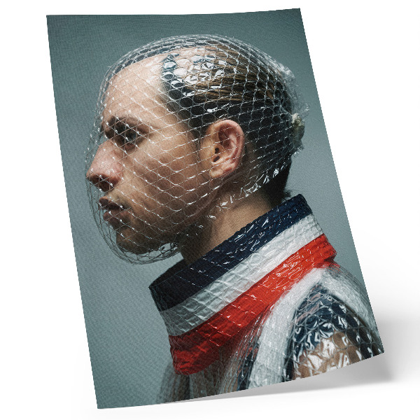 Premium stenski plakat Sodoben portret z mehurčasto folijo