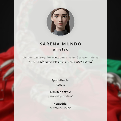 Plakat Futuristična oblika s črno-rdečim motivom