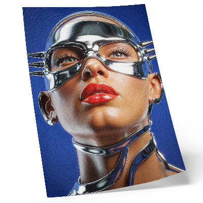 Plakat Futuristična figura, intenzivne barve, modernost