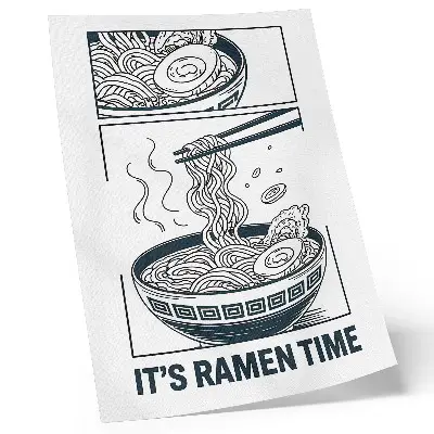Premium stenski plakat palčke za ramen v stripovskem slogu z motivom vpijanja okusa