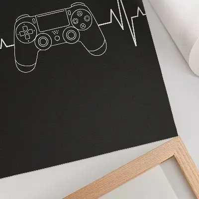 Stenski plakat Minimalistična igralna tema črno-belo srce