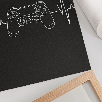 Premium stenski plakat Minimalistična igralna tema črno-belo srce