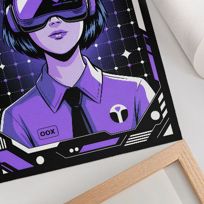 Plakat Vijolična dinamična tema za prihodnjo tehnologijo