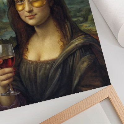 Premium stenski plakat Rumeni kozarci rdeče vino renesančni portret