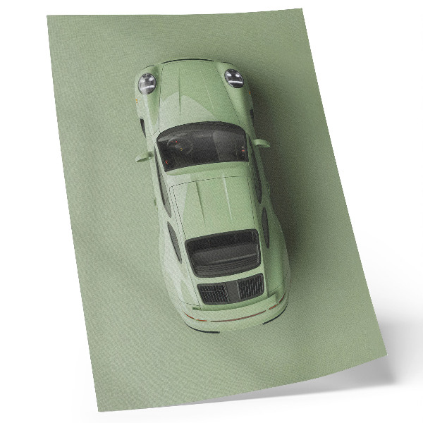 Umetniški tisk na platno Sodoben avto v zeleni barvi